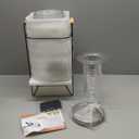 2 Gallon Extra Large Iced Beverage Dispenser with Ice & Fruit Infusers  Glass Mason Jar Drink & Beverage Container with Stainless Spigot