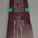 Wireless Computer Keyboards Mouse Combos, COVEVA Colorful Typewriter Retro Keyboard with Round Keycaps, USB Keyboard and Mouse Set 2.4GHz Full-Size Wireless Keyboard and Optical MouseBlack-Claret