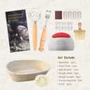 9 Inch Banneton Proofing Basket Set, Sourdough Starter Kit for Artisan Bread Baking, Includes Tools for Dough Proofing and Gift Packaging
