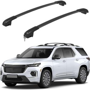 330lbs Lockable Roof Rack Cross Bars Compatible with Chevrolet Chevy Traverse 2022 2023 2024 2025 2026, Aluminum Roof Rails Crossbar for Rooftop Cargo Luggage Kayak Canoe Snowboard Rack