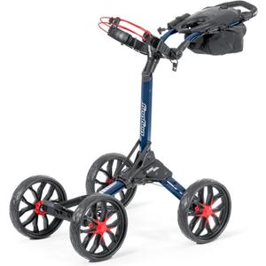 Bag Boy Quad Pro Push Cart, Navy/Red