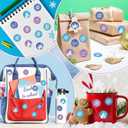 2 x Karenhi 1000 Pcs Winter Snowflake Sticker Roll, 1.25inch Christmas Snowflakes Princess Labels Self Adhesive Winter Holiday Decoration for Xmas Envelopes Seal Cards Wonderland Party Favor Gift Wrapping