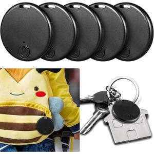 Konohan 5 Packs Smart Tracker Tag Item Finder Portable GPS Tracking Mobile Tracking Anti Loss Smart Device Key Finder Locator with Sound for Bags Wallets Backpacks Pets Keys Luggage(Classic)
