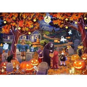 2 x HUADADA Jigsaw Puzzles for Adults 1000 Pieces, Horror Night Interlock Perfectly Letter on Back No Dust, Home Decor Birthday Party Toy for Men Women Elders Seniors (27.5"x19.6"), 1:1 Poster