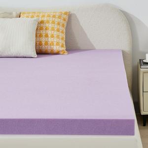 2 Inch Gel Memory Foam Mattress Topper Ventilated Soft Pressure Relieve Mattress Pad, Breathable Bed Topper, CertiPUR-US Certified, Queen Size