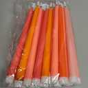 Baquler 24 Pcs 11'' Pink Orange Flameless Taper Candles Colorful Battery Operated Candles Sunset LED Plastic Gradient Flickering Candlestick for Bachelorette Wedding Summer Graduation Fall Party Decor