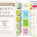 Index Tabs for Robert's Rules of Order Newly Revised, 12th Edition, 90 Color-Coded & Laminated Book Tabs with Alignment Guide (Book Not Included), Repositionable and Long-Lasting