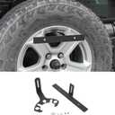 Hoolcar Spare Tire License Plate Relocation Bracket Holder Compatible with 1997-2023 Jeep Wrangler TJ JK JKU JL JLU & 2021-2023 Ford Bronco, Black