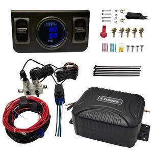 On Board Air Compressor System Air Pump System with Digital Dual Path Air Gauge Paddle Valve Gauge Air Line T Fittings for Trucks Vans