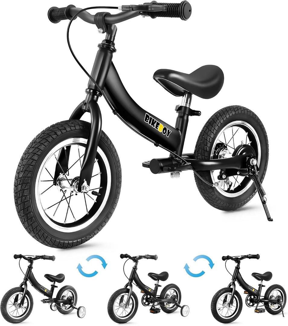 Balance Bike 2 in 1,The Dual Use of a Kids Balance Bike and Toddler Bike, for 2 3 4 5 6 7 Years Old -12 14 16 Inches with Training Theory, Brake, Pedal, Size: 12inch