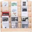 Montessori Toddler Book Shelf Organizer Single Sided Book Rack Display with Toy Storage, Children Baby Classroom Bookshelf, Kids Room bookcases cabinets & Shelves Natural Pine (31)