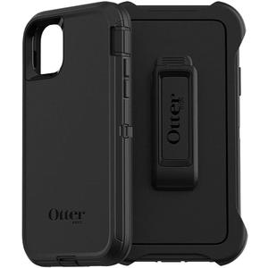 OtterBox iPhone 11 Defender Series Case - Black, Rugged & Durable, with Port Protection, Includes Holster Clip Kickstand