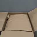 ULTCOVER Rectangular Patio Heavy Duty Table Cover - 600D Tough Canvas Waterproof Outdoor Dining Table and Chairs General Purpose Furniture Cover Size 88L x 62W x 28H inch (Brown)