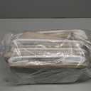 4 Pack Storage Baskets for Organizing, Woven Baskets for Shelves - Perfect for Toys, Books, Towels, and Clothes, Durable Gift Basket Bins Toy Storage, 12.7''Lx9''Wx7.8''H, Brown & White