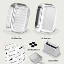 Stainless Steel Sifting Litter Box with Lid, Metal Litter Pan with Scoop for Big Cats Multi Cat, Extra Large Cats Litterbox Odor Control Easy Clean