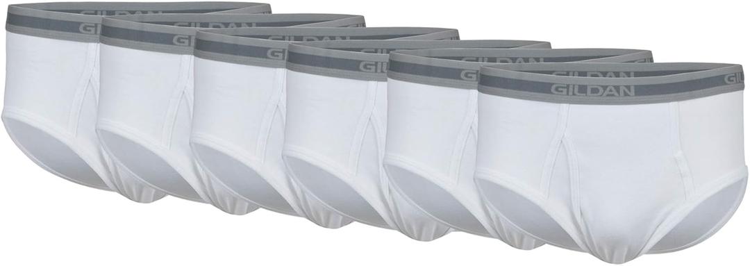 Gildan Men's Underwear Briefs, Multipack (White, XL)