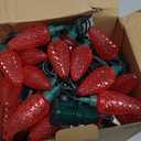 Brizled Red & White Christmas Lights, 33ft 50 LED Faceted C9 String Outdoor, Connectable Christmas Tree, UL Certified Indoor Xmas Waterproof for House Roof Party Decor