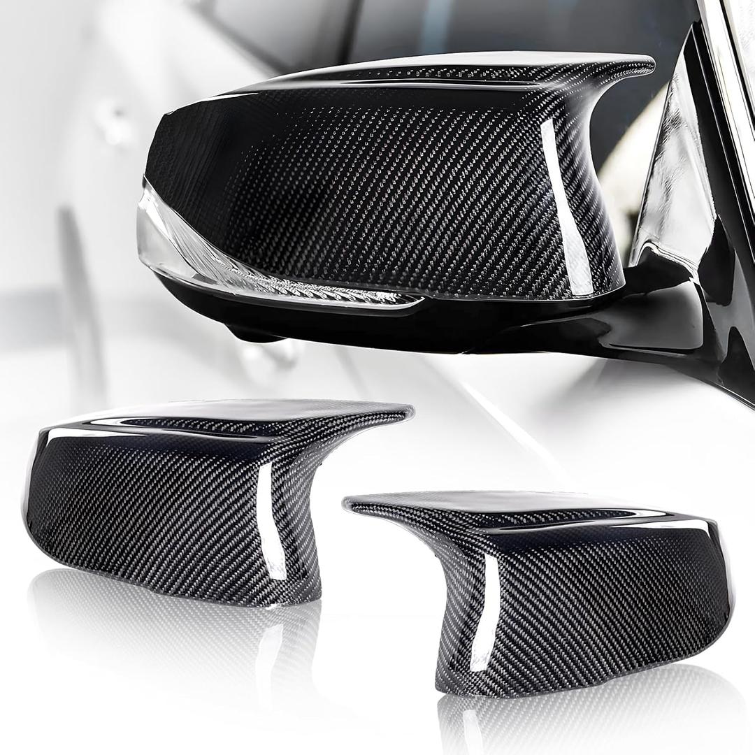 2026 Upgraded Real Carbon Fiber Mirror Caps Fits for Infiniti Q50 Q60 Q70 Accessories, Car Side Door Rearview Mirror Cap Trim Replacement Car Accessories
