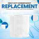 Replacement R38013A and R38013B Admiral Skimmer Basket and Weir Compatible with Pentair Floating Weir, Aladdin B-37, 850001-S-10 | Heavy Duty Plastic Skimmer Basket Fits for Clean Swimming Pool Water
