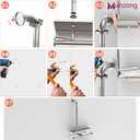 Bathroom Grab Bar w/Toilet Tissue Roll Holder, Munzong 3 in 1 Double Toilet Paper Holder w/Storage Shelf, Anti Slip Stainless Steel Safety Hand Rail Support Handicap Elderly Senior Assist Bath Handle