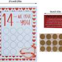 5 x Noxozoqm 14 Things I Love About You Scratch Off Cards, Valentine's Day Greeting Cards, 2Pcs