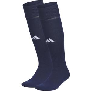 adidas Unisex Rivalry Soccer Socks (2 Pairs) Over-the-Calf (2, 2/Team Navy Blue 2/White, Small)
