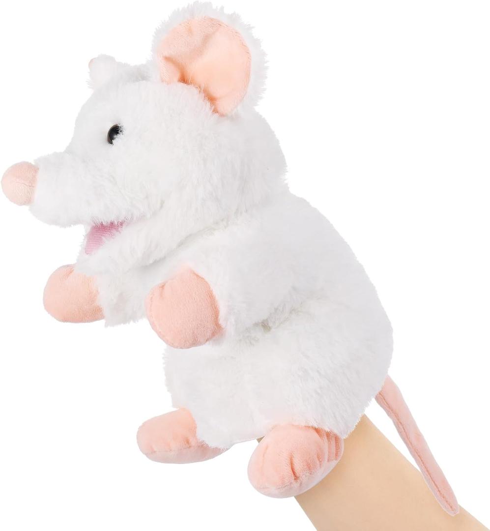 Animal Hand Puppets 11 Inch Sea Turtle Plush Dinosaur Animals Hand Puppet Toys Role-Play Toy Puppets for Kids Storytelling Imaginative Pretend Play Teaching Preschool(Rat)