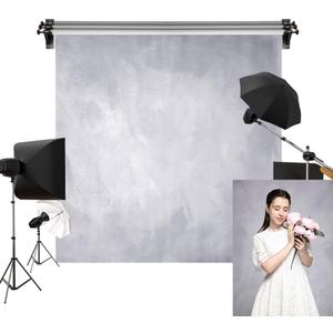Kate 8x8ft/2.5x2.5m Light Grey Background Light Purple Backdrop Retro Textured Abstract Photography Props Studio Digital Printed Backdrop