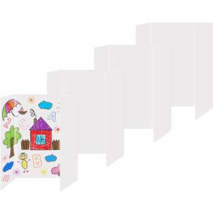 Yeplan 4 Packs Tri-fold Poster Boards with Double Sided Tapes, 21.2x13.8 inches Poster Boards, Corrugated Presentation Boards, Display Boards for School Project, Exhibitions, Business Presentation