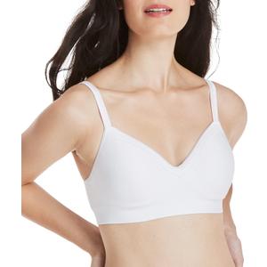 Hanes Women's Comfort Evolution Lace Wirefree Bra, White, 2X