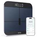 Wyze Smart Scale X - Digital Bathroom Scale for Body Weight, BMI, Body Fat, Muscle Mass, Heart Rate Monitor | Sync with Health Apps | for People, Baby & Pet, 400 lbs (Black)