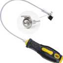 Strong Magnetic Oil Drain Plug Remover Tool, Oil Drain Plug Remover Instrument, Anti Scald Sump Plug Removal Tool, Universal Flexible Oil Plug Removal Tool (14 Inch)