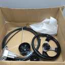 Boats Steering System, 10ft Cable Outboard Steering Kit 3/4" Standard Tapered Shaft, Boat Steering Control Cable for Yachts, Fishing Boats and Other Watercraft - with Steering Wheel