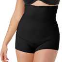 Maidenform Women's Shapewear Underwear, High-Waisted Body Shaper Shorts, Shapewear Tummy Control Boyshort
(XX-Large, Black)