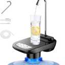5 Gallon Water Dispenser Pump -Drinking Water Dispenser Pump-3.8-18.9L Water Bottles -USB Rechargeable Automatic Electric-2 Switch Control -Home, Kitchen, Office, Camping -Black