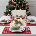 Geosar 48 Pieces Copper Christmas Tree Picks Glitter Berry Stems Artificial Small Picks, Pine Branches & Holly Berries Bulk Christmas Sprigs for DIY Xmas Wreath Crafts Gifts, Holiday Xmas Home Decor