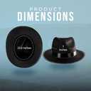 Funny Party Hats Black Fedora Gangster Hat Costume Accessory - Pack of 12