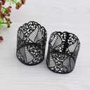 Create idea 50Pcs LED Tea Light Candle Tealight Wrap Lampshade Holder Set for Votive Centerpieces Wedding Birthday Party Baby Shower Black
