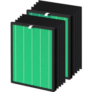 Airmega 150 Filter Replacement, Compatible with Coway Airmega 150 Air Purifier, 2 Green True HEPA and 8 Active Carbon Filter, AP-1019C-FP