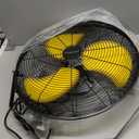 20 Inch Industrial Wall Mount Fan, 5200 CFM Industrial Metal Wall Fans with Poweful Motor, 3 Speed, Heavy Duty Construction Indoor for Warehouse, Workshops, and Garage, UL Listed