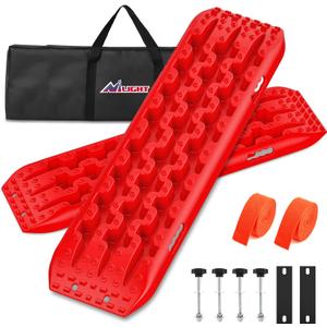 Nilight Recovery Off-road Traction Boards Emergency Tire Mats Red