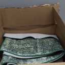 6x9 Modern Abstract Area Rugs Washable Living Room Rug Non-Slip Soft Carpet 0.25" Thin Indoor Floor Non-Shedding Rugs for Bedroom, Dining Room, Farmhouse, Nursery Home, Office, Green