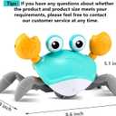 control future Crawling Crab Baby Toy - Infant Tummy Time Toys 3 4 5 6 7 8 9 10 11 12 Babies Boy 3-6 6-12 Learning Crawl 9-12 12-18 Walking Toddler 36 Months Old Music Development 1st Birthday Gifts