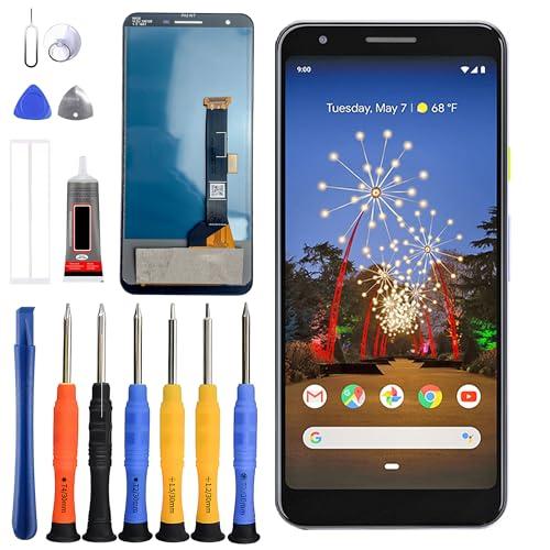 ERYNK TFT Display [No Fingerprint Function] Compatible with Google Pixel 3A [5.6 inch] G020A, G020E, G020B, G020G, G020H Screen Touch Digitizer Assembly Black LCD Display with Repair kit