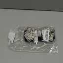 Elastic Pearl Belt Women Black Rhinestone Bow Tie Stretch Belts Sparkly Crystal Wide Waist Belts for Dress (L:Fit waist 34-46 inches)