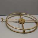 Large Wall Clock 20 Inch Gold Wall Clock Modern Metal Clock Gold Wall Clocks for Living Room Decor Minimalism Clocks Farmhouse Clock, Non Ticking Battery Operated for Bedroom Kitchen Office Home