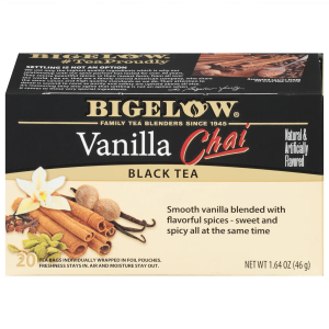 Vanilla Chai Black Tea, 20 Count (Pack of 6) 120 Total Tea Bags (EXP 04/30/29)