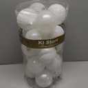 KI Store White Christmas Ball Ornaments, 20pcs 3.15-Inch, for Xmas Trees and Holiday Decor - Hooks Included