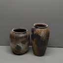 Smiletag Rustic Vase for Home Decor, Farmhouse Terracotta Vases, Stone Vases, Large Vases for Living Room Decor, Rustic Flower Vase Decoration for Living Room 2 Pack Size L&M