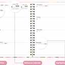 4 x 2026 Planner, Weekly and Monthly Calendar Academic Planners, Jan 2026 - Dec 2026, Planning Agenda Notebook for Office School Supplies, Butterfly Flowers